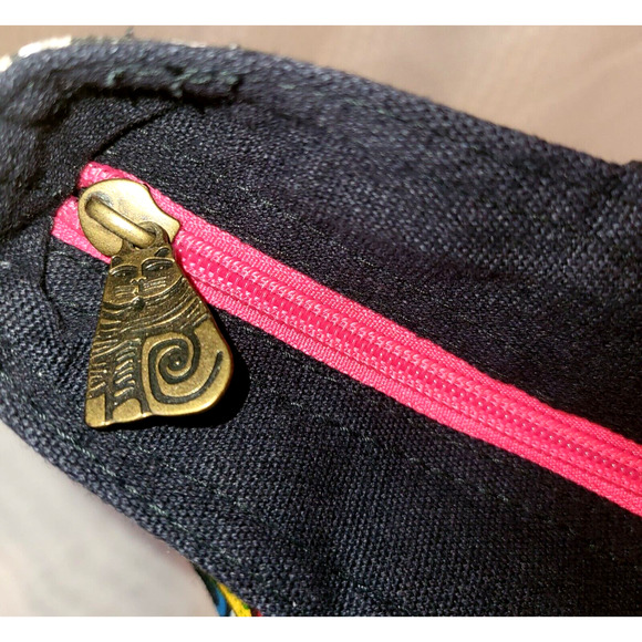 LAUREL BURCH Colorful Cat Print Canvas Shoulder Bag NWT Beaded Crazy Cat Lady - Picture 6 of 12